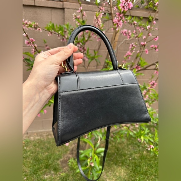 Balenciaga Hourglass Handbag Small in black shiny box calfskin, pre owned - Picture 5 of 9